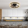 Semi-Flush Mount Ceiling Fan Light Low Noise with Remote Control APP Control  |   Indoor Lighting Indoor Lighting Black