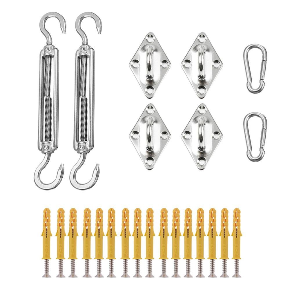 Shade Sail Hardware Kit for Triangle Sun Shade Sails Stainless Steel Hardware Accessories for Shade Sail Installation  |   Convenient Living Appliance Convenient Living Appliance Convenient Living Appliance