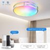 Smart Ceiling Light 12-inch 15W Flush Mount Wi-Fi Ceiling Lamp  |   Indoor Lighting Indoor Lighting Brushed Nickel