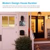 Solar House Number Light LED Illuminated Address Plaque for Houses Address Numbers Solar Powered LED Address Sign for Home Villa Yard Street  |   Outdoor Lighting Lights & Lighting Black/ White