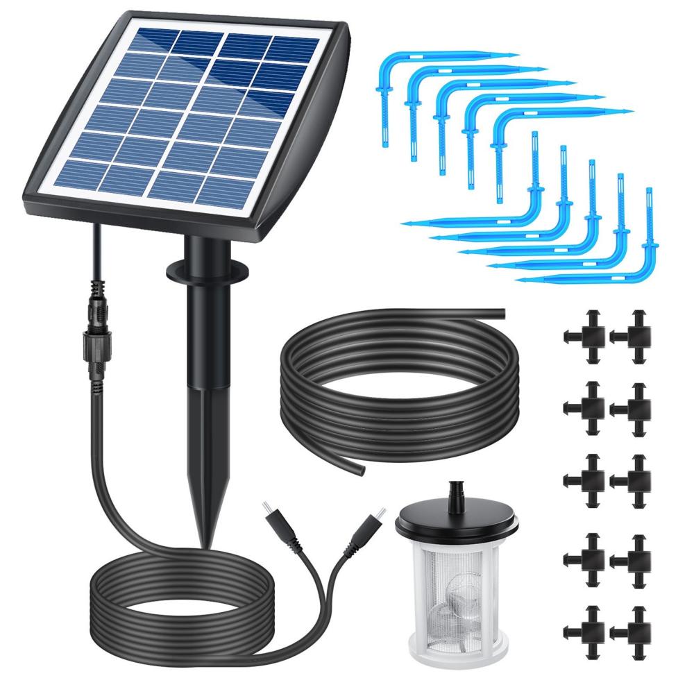 Solar Irrigation Solar Auto Watering System Solar Powered Automatic Drip Irrigation Kit Self Watering Devices with Timer for Plants in Patio Balcony Green House  |   Watering Deco & Irrigation Gardening Watering Deco & Irrigation