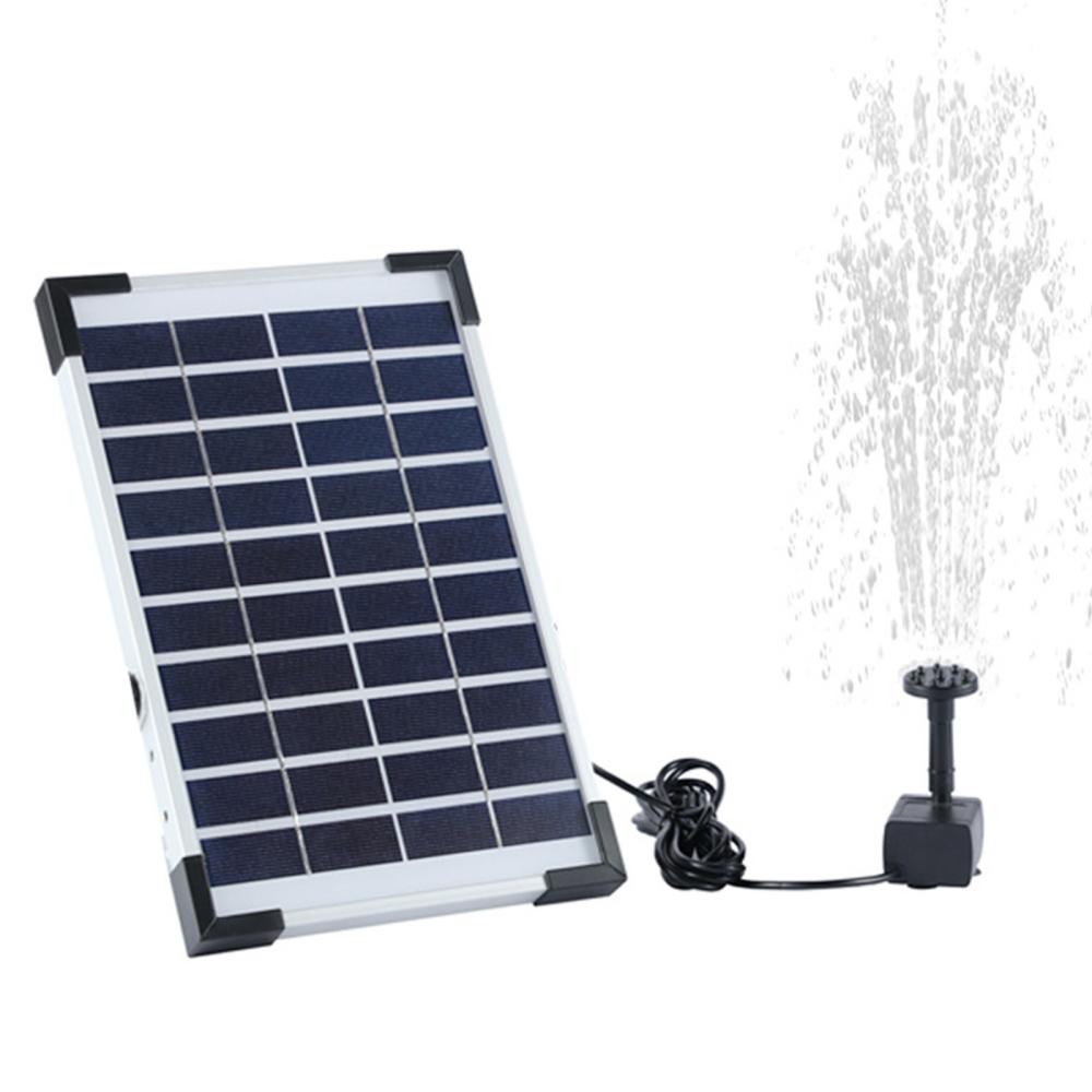 Solar Panel Water Pump with 6pcs Nozzle Kit 5.5W Solar Fountain Pump 380L/H Solar Pond Pump with 10ft Cable for Outdoor Ponds Garden Bird Bath  |   Watering Deco & Irrigation Gardening Watering Deco & Irrigation