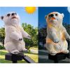 Solar Resin Crafts Bear Lawn Lamp Warm White Light Color IP55 Black/White Bear  |   Outdoor Lighting Lights & Lighting Black/ White