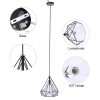 Tomshine 110-240V 0-60W Industrial Vintage Cage Pendant Light  |   Indoor Lighting Indoor Lighting Black