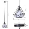 Tomshine 110-240V 0-60W Industrial Vintage Cage Pendant Light  |   Indoor Lighting Indoor Lighting Black