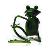 Tooarts Metal Sculpture Mouth-Covered Frog Home Furnishing Articles  Handicrafts  |   Metal Crafts Arts & Crafts Green