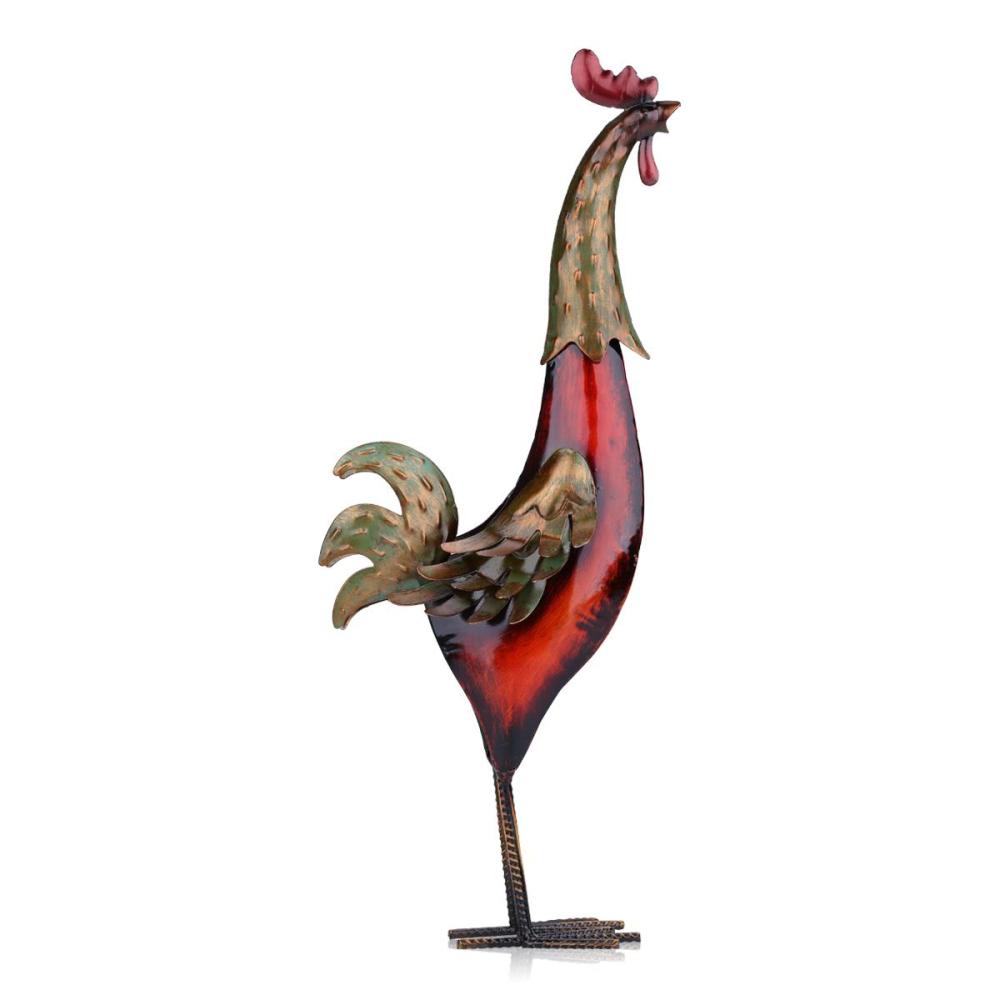 Tooarts Metal sculpture  Multicolor iron rooster  Home furnishing articles  Crafts  |   Metal Crafts Arts & Crafts Metal Crafts