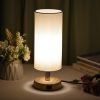 Touch Control Table Lamp Bedside Desk Lamp with E26 LED Bulb Warm White Light Modern Tabletop Lamp 2 USB Ports for Bedroom Living Room  |   Indoor Lighting Indoor Lighting Indoor Lighting