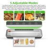 Vacuum Sealer Machine 55KPa Suction Power Automatic Vacuum Air Food Sealer with External Cutter 10pcs Seal Bags Dry Moist Seal Vacuum Modes for All Saving Needs  |   Convenient Living Appliance Convenient Living Appliance Black/ Silver