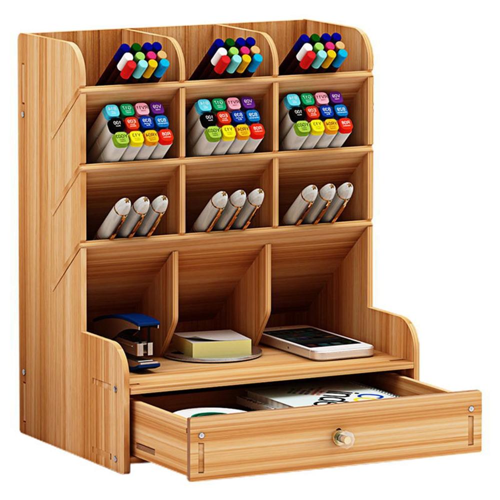 Wooden Desktop Organizer  |   Storage & Organization Housekeeping Appliance Brown