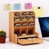 Wooden Desktop Organizer  |   Storage & Organization Housekeeping Appliance Brown