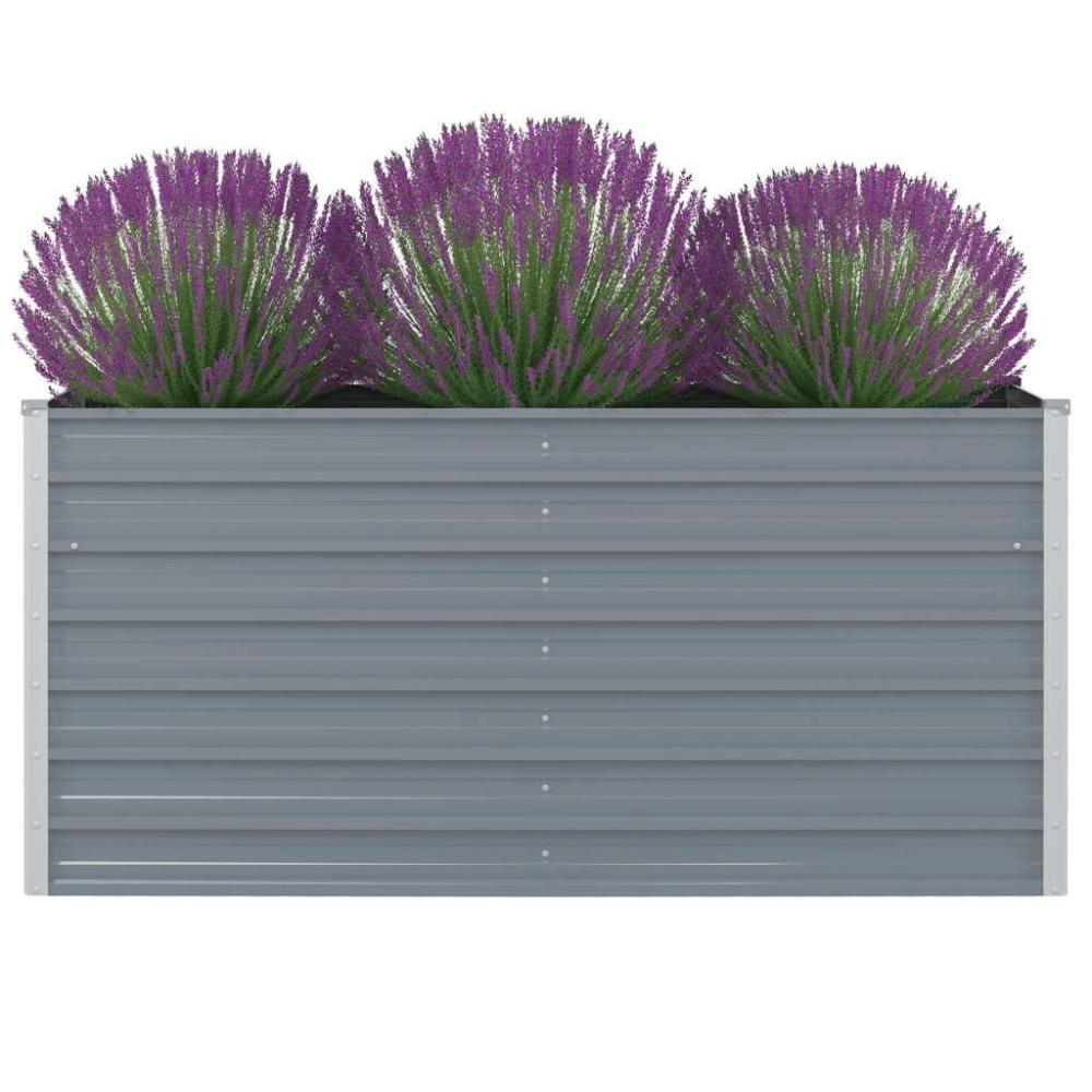 Raised bed 160 x 80 x 77 cm galvanized steel gray  |   Garden Tools Garden Tools Garden Tools