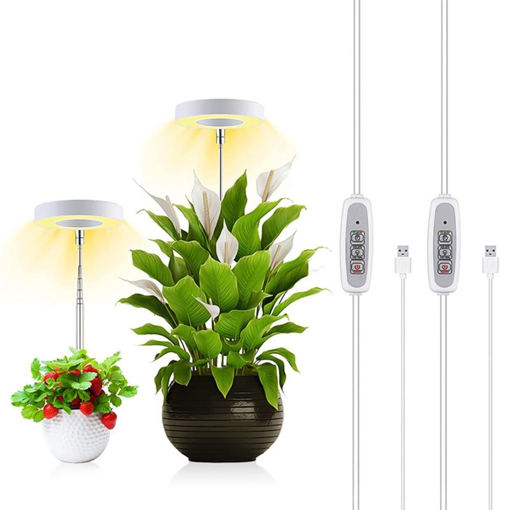 Plant Growing Light Brightness Dimmable 2/4/8h Timing Mini Circle Leds Lamp for Indoor Plants  |   Professional Lighting Lights & Lighting Professional Lighting